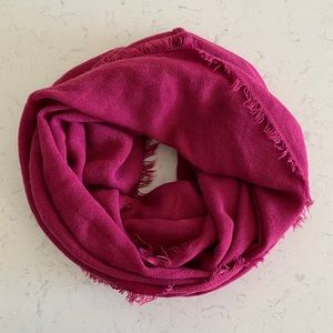 Buji Baja Maroon Fringe Infinity Scarf (NWT)